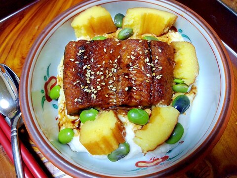 夏バテ対策✿⁠枝豆ウナとろ丼✿⁠